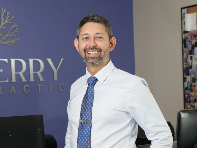 Dr. Richard Sharma welcoming you to your first visit at Mulberry Chiropractic in Houston